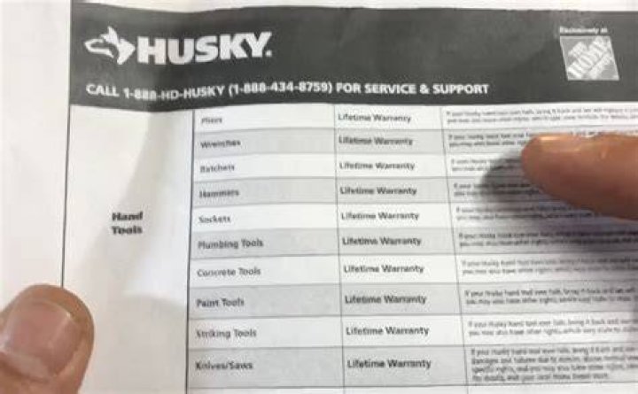 Are all Husky tools lifetime warranty?