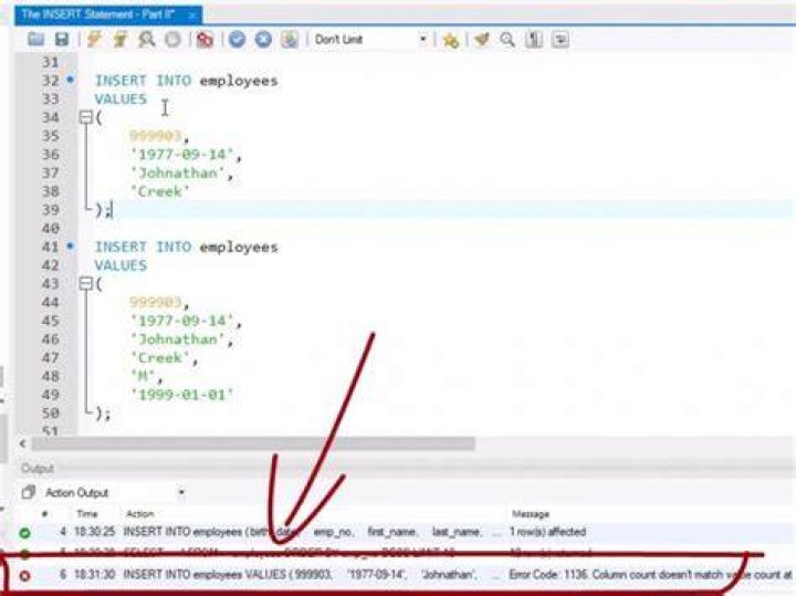 How does insert into work in SQL?