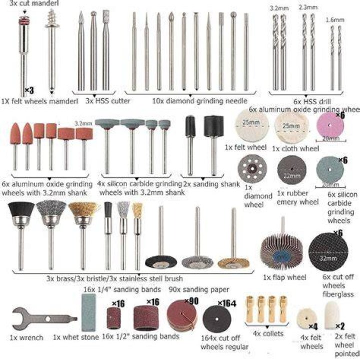 What are the different Dremel attachments for?