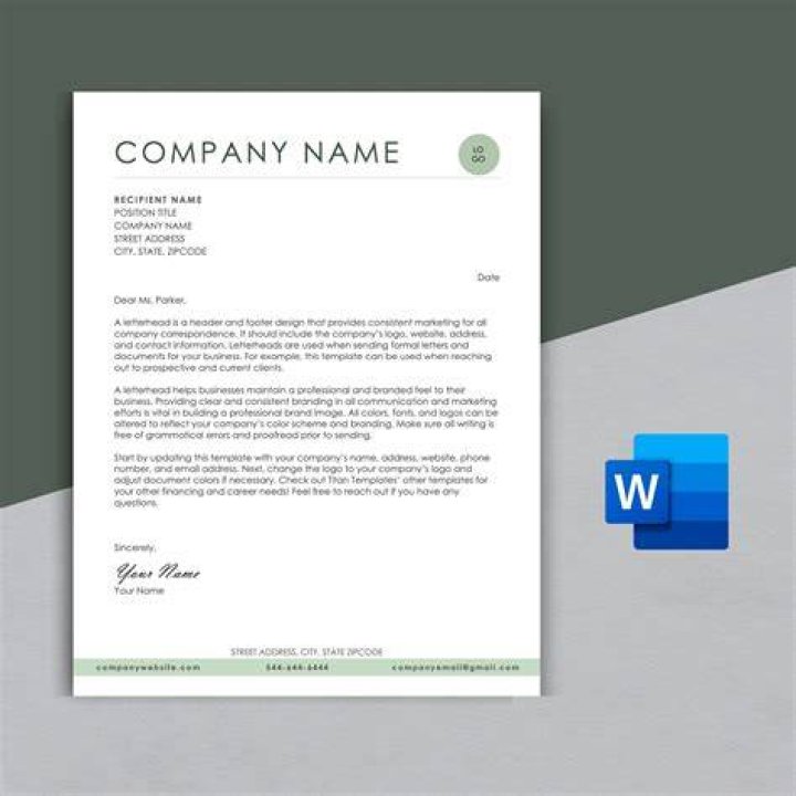 What needs to be included in a letterhead?